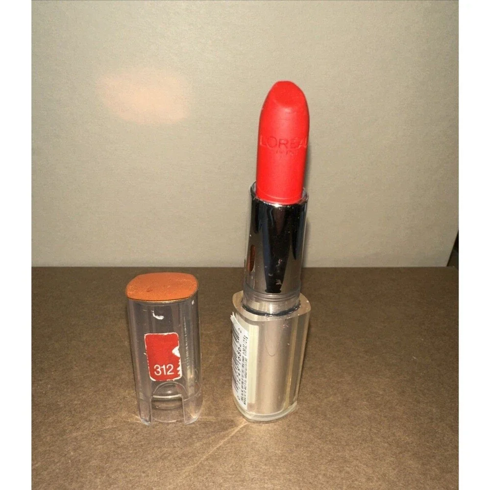 L'Oréal Paris Infallible Le Rouge Lipstick 312 RAVISHING RED, silver tube